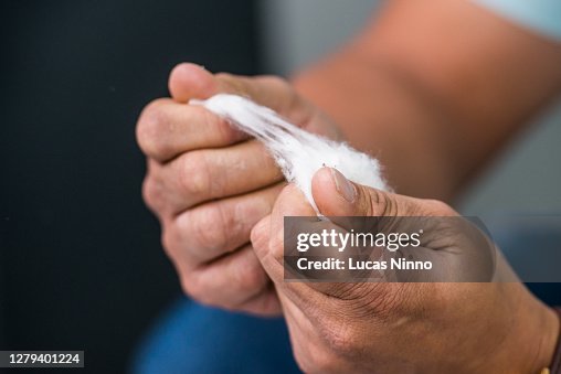 Stretching Cotton Fiber Stretching Cotton Fiber