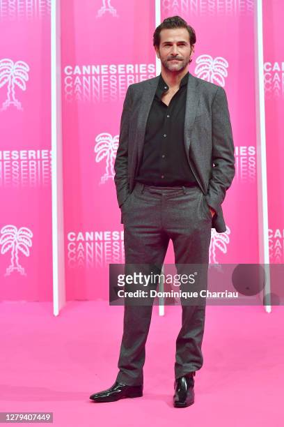 Gregory Fitoussi attends the Opening Ceremony And Pink Carpet Arrivals at the 3rd Canneseries on October 09, 2020 in Cannes, France.