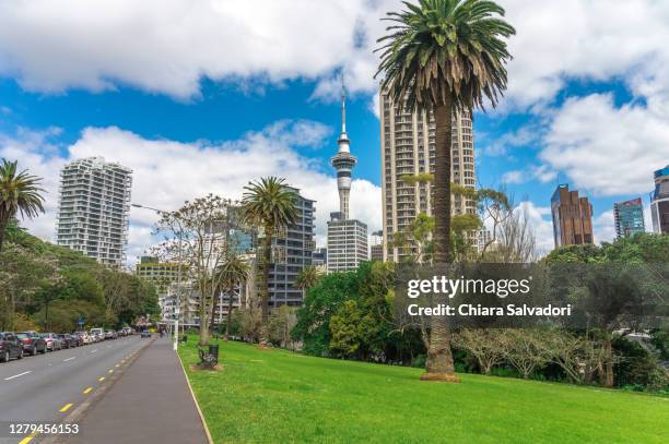 auckland skyline - auckland skyline stock pictures, royalty-free photos & images