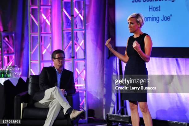 S Morning Joe co-hosts Joe Scarborough and Mika Brzezinski speak at 2011 WICT Leadership Conference and Touchstones Luncheon at New York Hilton and...