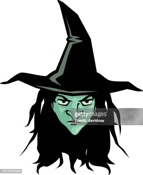 ilustraciones, imágenes clip art, dibujos animados e iconos de stock de cara de bruja - bruja