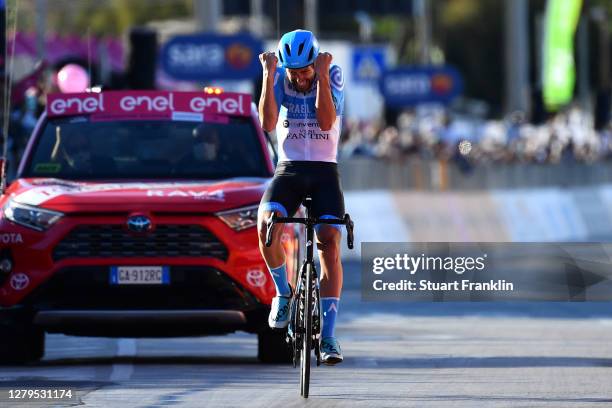 Arrival / Alex Dowsett of The United Kingdom and Team Israel Start-Up Nation / Celebration / during the 103rd Giro d'Italia 2020, Stage Eight a 200km...