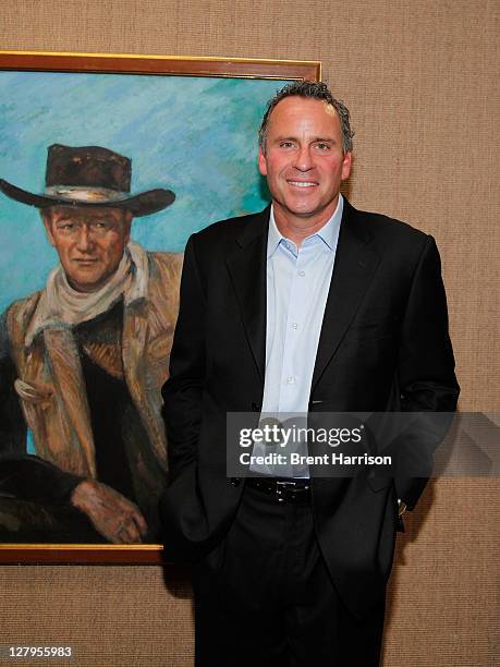 Ethan Wayne attends the Heritage Auctions John Wayne Auction special V.I.P. Press reception at the Hyatt Regency Century Plaza on October 3, 2011 in...