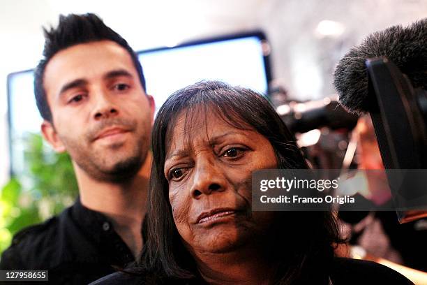 Relatives of Meredith Kercher mother Arline Kercher and brother Lyle Kercher ,attend a press conference at the Sangallo Hotel after the verdict in...