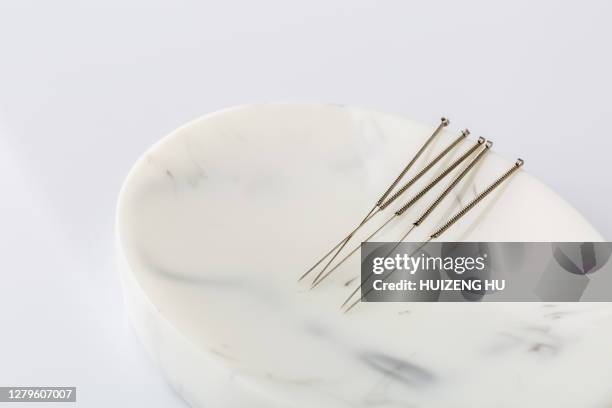 acupuncture - acupuncture needle stock pictures, royalty-free photos & images