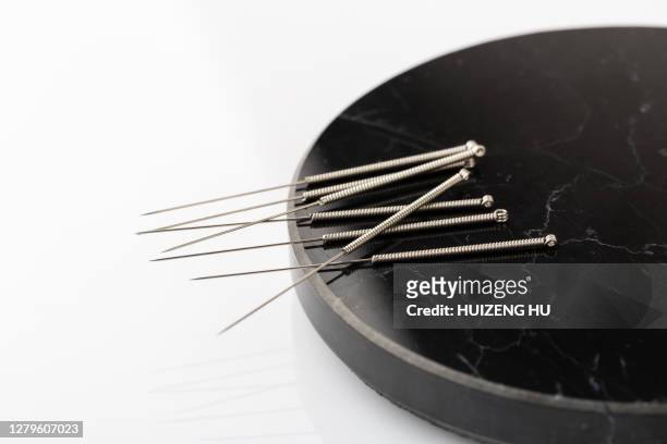 acupuncture - acupuncture needle stock pictures, royalty-free photos & images