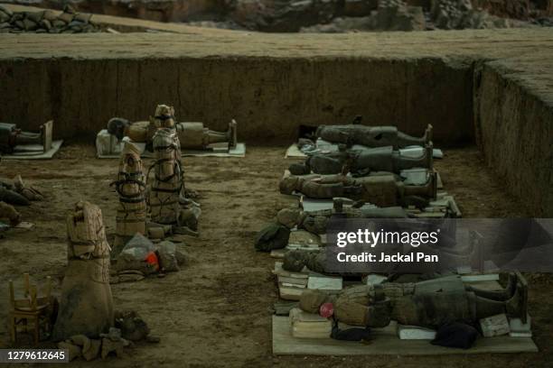 terracotta warriors - terrakotta armee stock-fotos und bilder