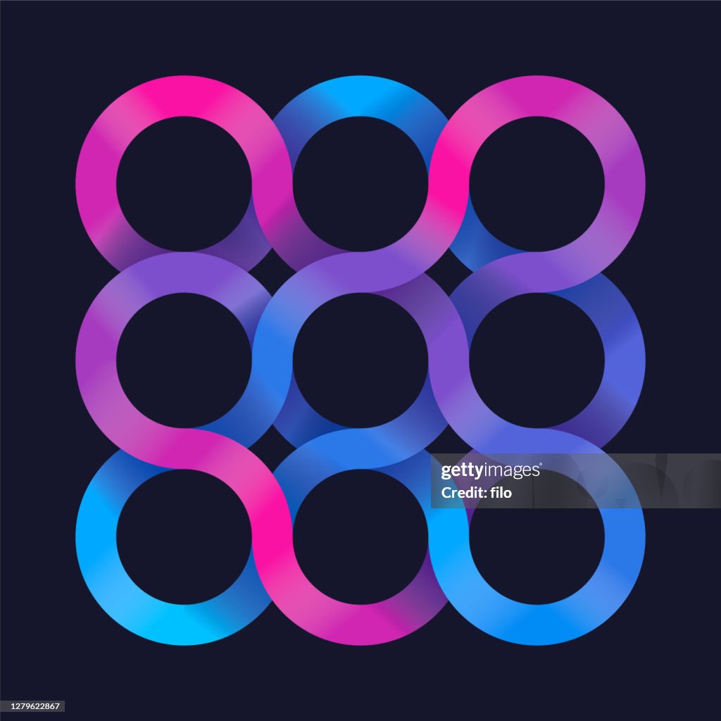 Elemento de diseño abstracto de bucles infinitos