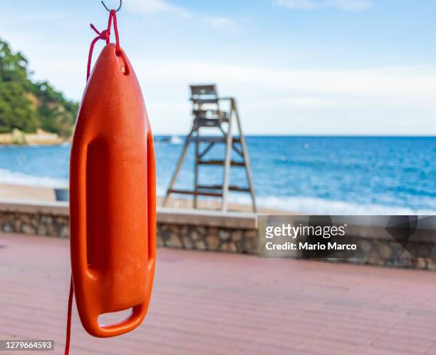 lifeguard on the beach - swim safety stock-fotos und bilder
