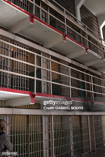 Prison cells are pictured inside Alcatraz 22 December 2006 on San Francisco Bay in California. Sometimes referred to as "The Rock", the small island...