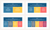 Business infographics. Banner with 2, 3, 4, 5 steps, options, sections. Vector template.