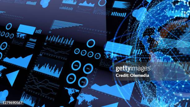 business trends concept chart and diagram - big data technology stock pictures, royalty-free photos & images