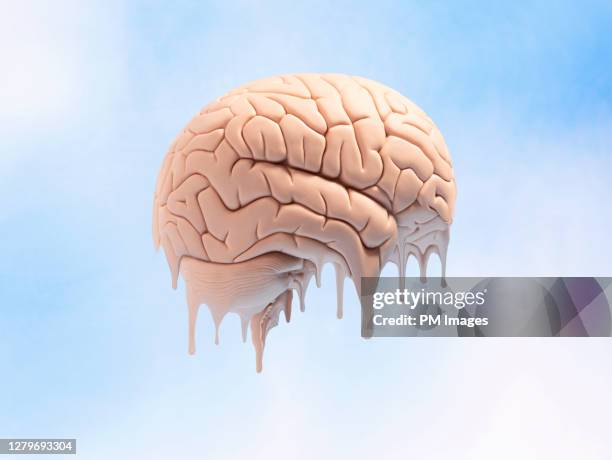 melting brain - melting brain stock pictures, royalty-free photos & images