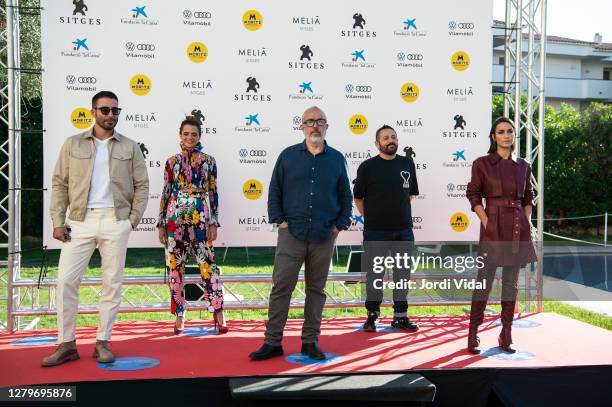 Miguel Angel Silvestre, Macarena Gomez, Alex de la Iglesia, Pepon Nieto and Megan Montaner attend the photocall of "30 Monedas" during Sitges Film...