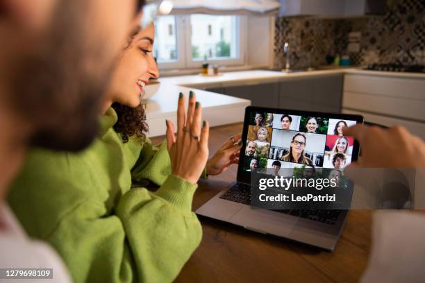 Video Call Class Teenagers Group Video Call Photos and Premium High Res Pictures - Getty ...