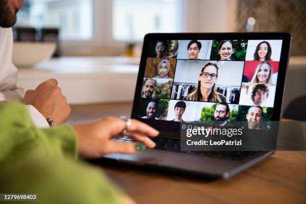 Video Call Class Teenagers Group Video Call Photos and Premium High Res Pictures - Getty ...