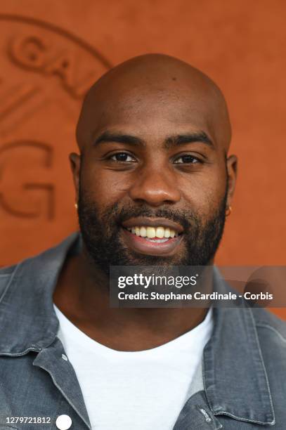 Judo World Olympic Champion Teddy Riner attends the Men Final of the 2020 French Open at Roland Garros on October 11, 2020 in Paris, France.