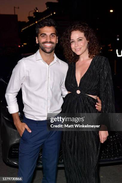 Andy Lalwani and Shira Lazar attend the Revry Visibility Awards during QueerX Live! to celebrate National Coming Out Day at QueerX @ the Drive-In on...