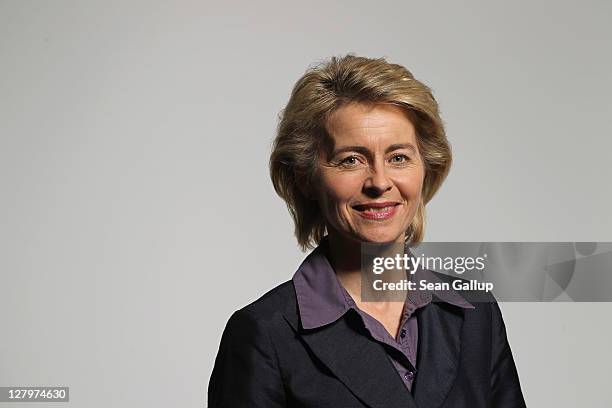 German Minister of Work and Social Issues Ursula von der Leyen poses for a photo on October 4, 2011 in Berlin, Germany. Von der Leyen is Deputy...