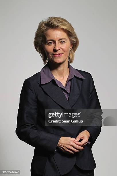 German Minister of Work and Social Issues Ursula von der Leyen poses for a photo on October 4, 2011 in Berlin, Germany. Von der Leyen is Deputy...