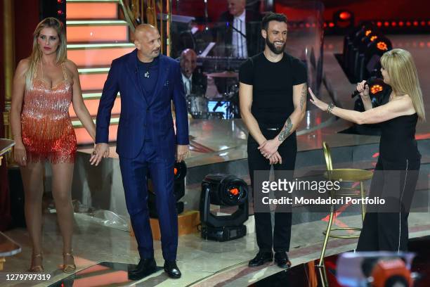 Bologna trainer Sinisa Mihajilovic and wife Arianna during tv broadcast Dancing with star in the Auditorium rai del foro italico. Rome , October...