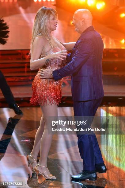 Bologna trainer Sinisa Mihajilovic and wife Arianna during tv broadcast Dancing with star in the Auditorium rai del foro italico. Rome , October...