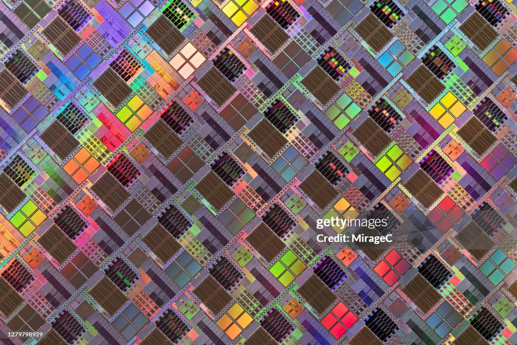 Semiconductor Wafer Texture Macrophotography