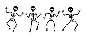 Set of skeleton for Halloween