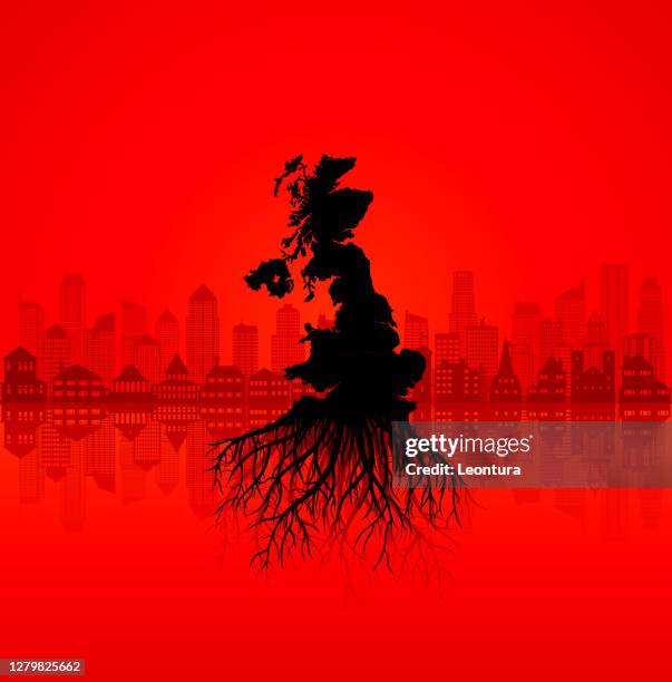 growing uk - brexit map stock illustrations