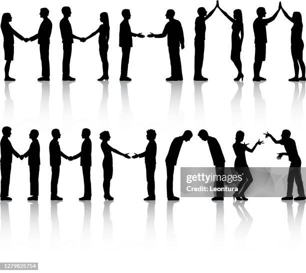 greetings - taking a bow stock illustrations