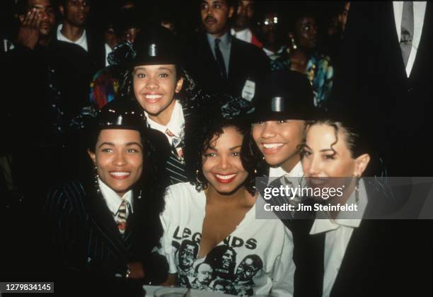 Janet Jackson with the Krush band, and friend in Minneapolis, Minnesota in 1992.