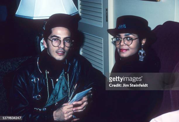 Janet Jackson with Rene Elizondo Jr. In Minneapolis, Minnesota in February 1989.