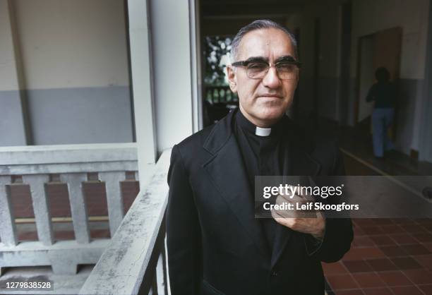 Portrait of the Archbishop of San Salvador Oscar Romero , San Salvador, El Salvador, 1979.