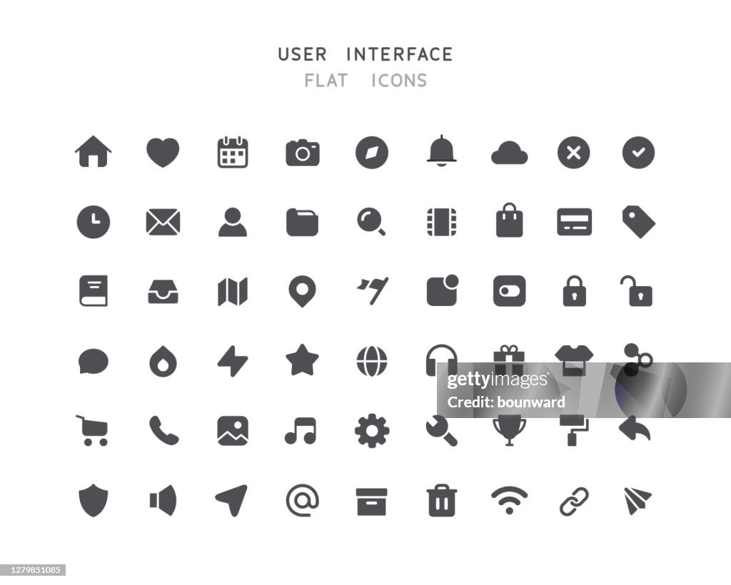 54 Big Collection av web användargränssnitt platta ikoner
