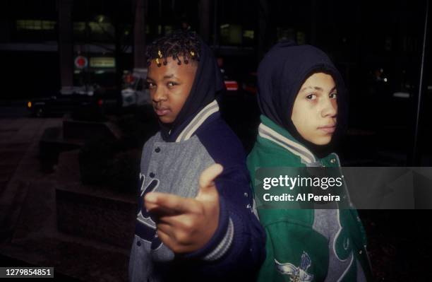 Kris Roux Rap group Kris Kross appears in a portrait taken on February 24, 1992 ...