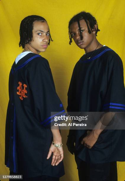 Kris Roux Rap group Kris Kross appears in a portrait taken on June 10, 1993 in ...
