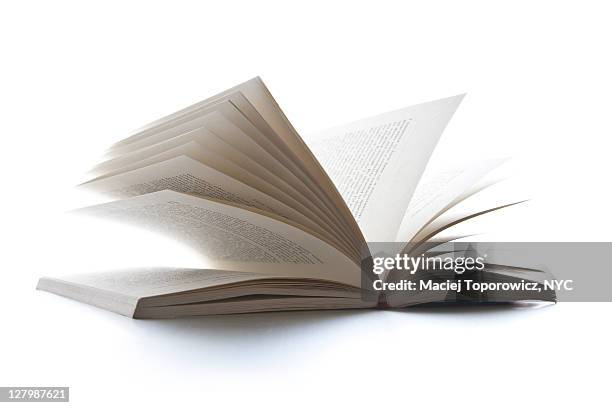 open book on table - open book on white stock pictures, royalty-free photos & images