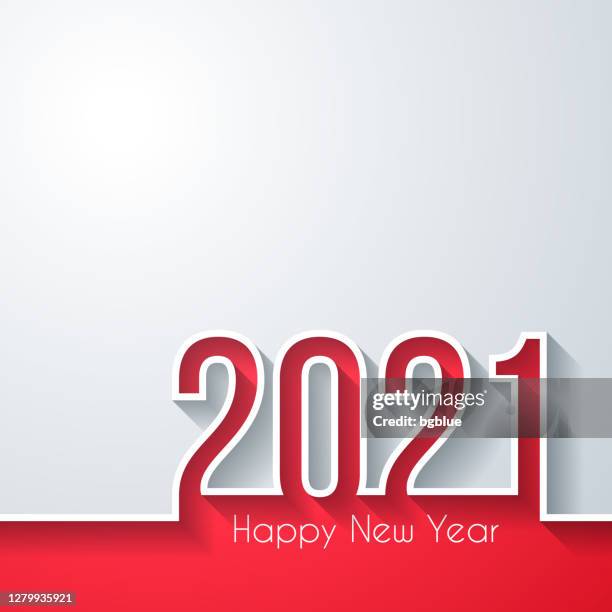 happy new year 2021 - white background - 2021 stock illustrations