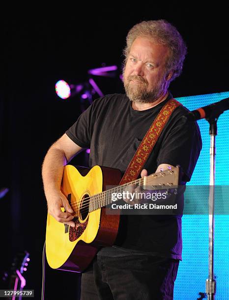 Don Schlitz performs at the Hall of Fame Induction Dinner during the International Entertainment Buyers Association Conference on October 4, 2011 in...