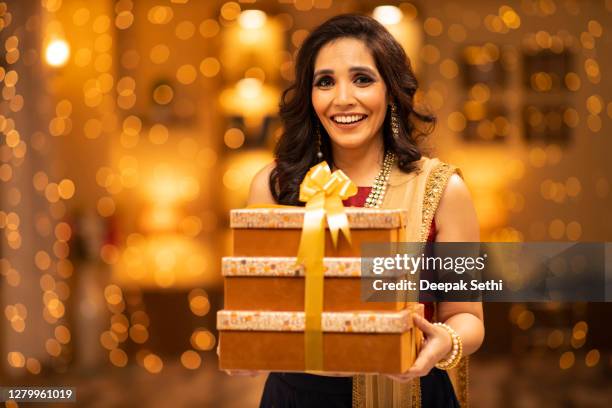 woman diwali celebrate - stock photo - india celebrates diwali festival stock pictures, royalty-free photos & images