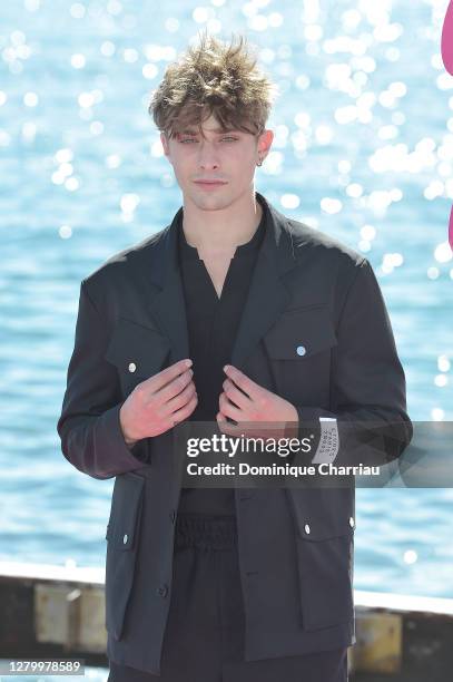 Maxence Danet-Fauvel attends the "Talents A Suivre" photocall at the 3rd Canneseries on October 13, 2020 in Cannes, France.