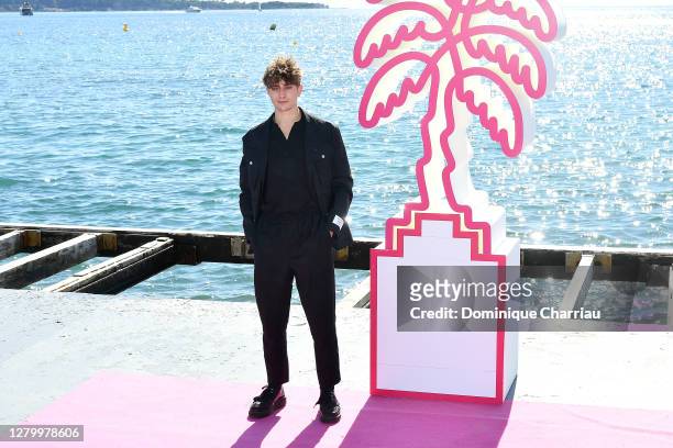 Maxence Danet-Fauvel attends the "Talents A Suivre" photocall at the 3rd Canneseries on October 13, 2020 in Cannes, France.