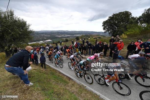 Rafal Majka of Poland and Team Bora - Hansgrohe / Joao Almeida of Portugal and Team Deceuninck - Quick-Step Pink Leader Jersey / Diego Ulissi of...