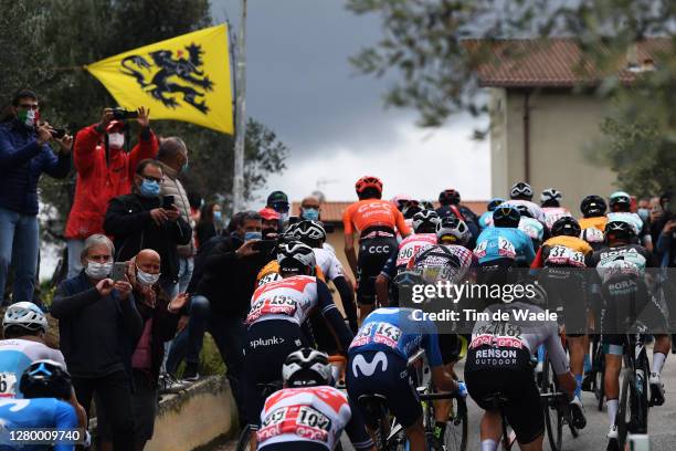 Aurelien Paret-Peintre of France and Team Ag2R La Mondiale / Julien Bernard of France and Team Trek - Segafredo / Antonio Pedrero Lopez of Spain and...