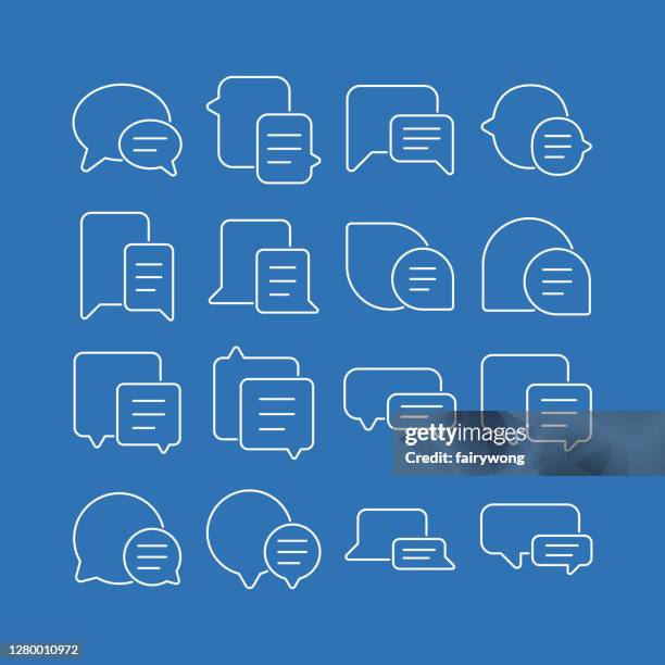 speech bubble icons - rough hands stock illustrations