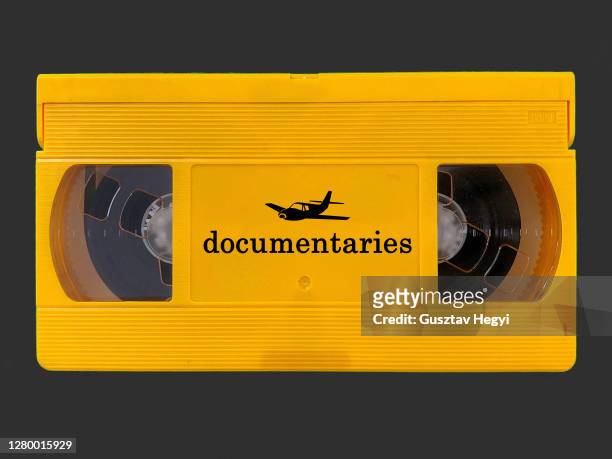 documentaries vhs cassette - dokumentation stock-fotos und bilder