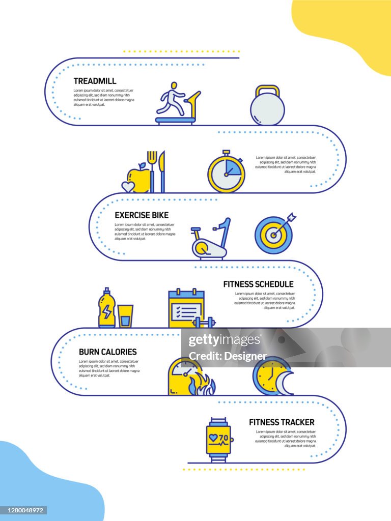 Fitness And Workout Related Process Infographic Template Process ...