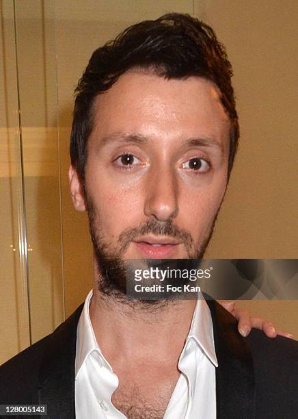 Fashion designer Anthony Vaccarello attends the Kate Moss for Fred Jewellery Launch - Paris Fashion Week Spring / Summer 2012 at Hotel Ritz on...
