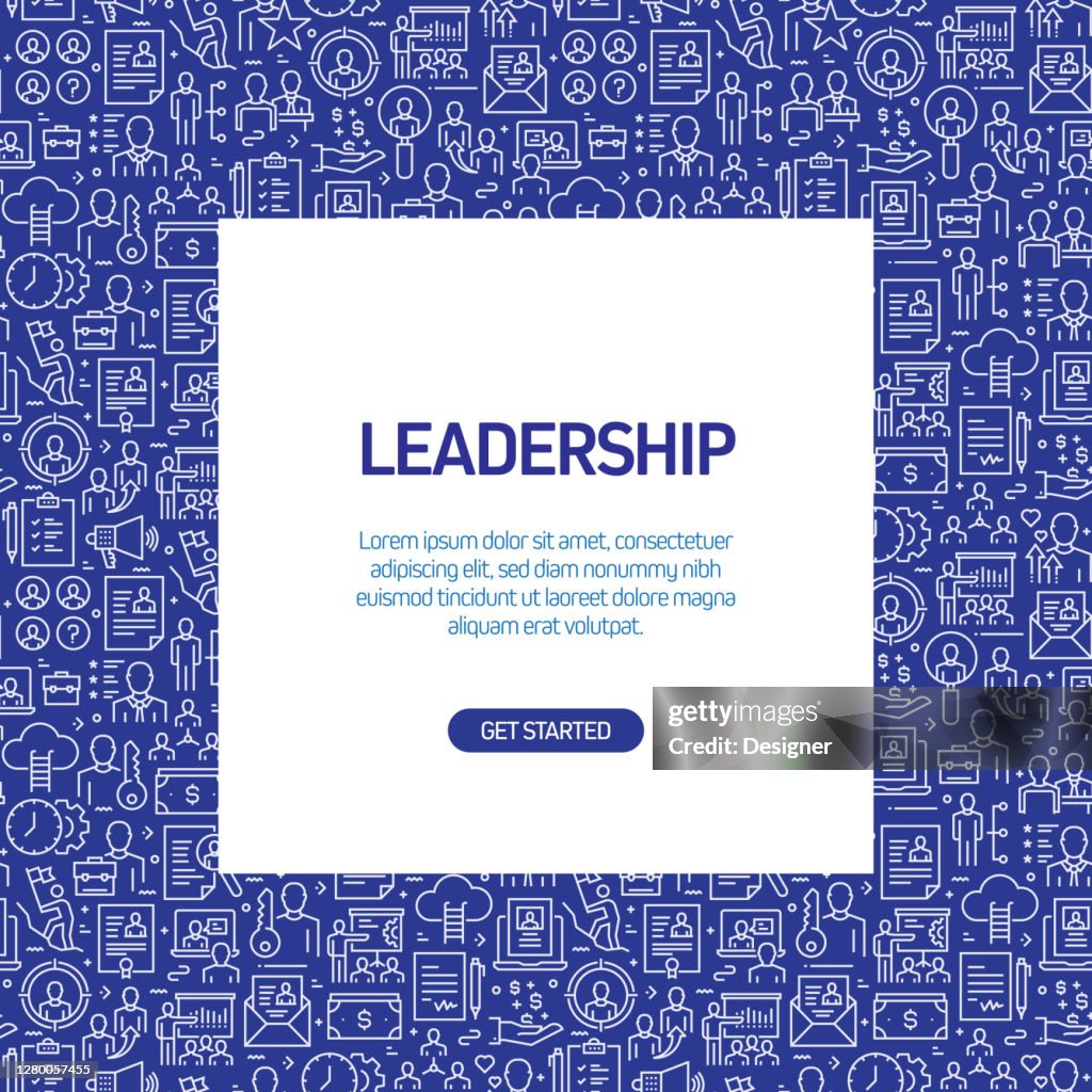 Leader Pattern Design Leadership Related Banner Design With Seamless Pattern High-Res Vector ...