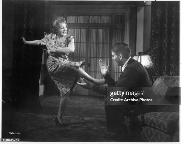 Shirley Booth dancing in a scene from the film 'Come Back Little Sheba', 1952.